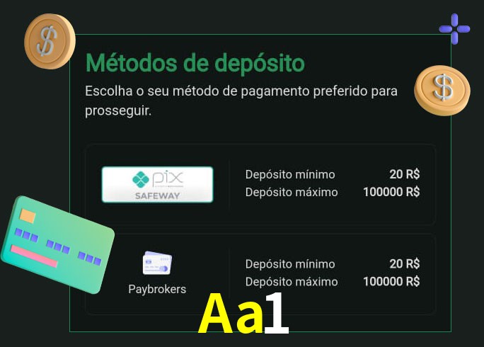 O cassino Aa1 oferece uma grande variedade de métodos de pagamento